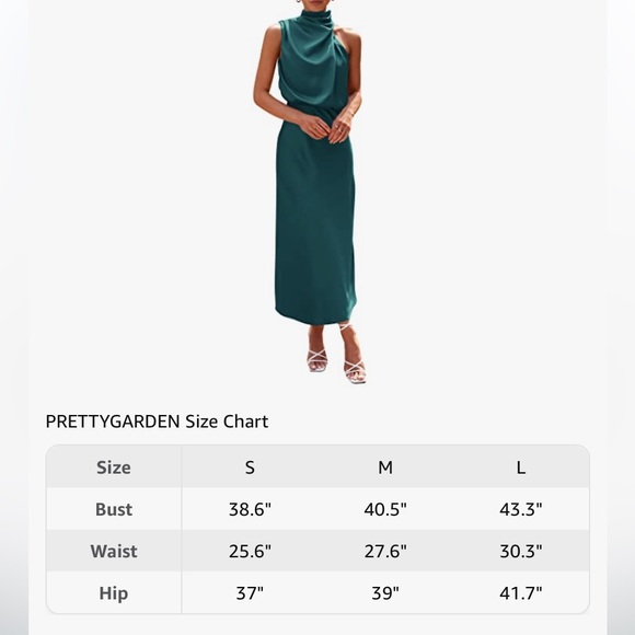 PRETTYGARDEN Women's 2024 Summer Satin Dress - Picture 4 of 4